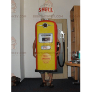 Red and Yellow Giant Gas Pump BIGGYMONKEY™ Mascot Costume -