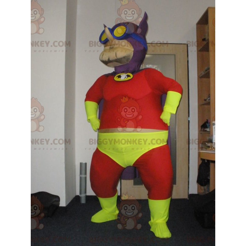 Traje de mascote de super-herói super-herói BIGGYMONKEY™ muito