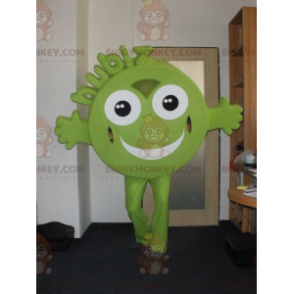 Costume de mascotte BIGGYMONKEY™ Hubiz personnage vert rond et