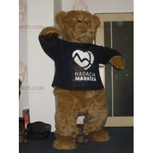 BIGGYMONKEY™ Costume da mascotte da orsacchiotto marrone