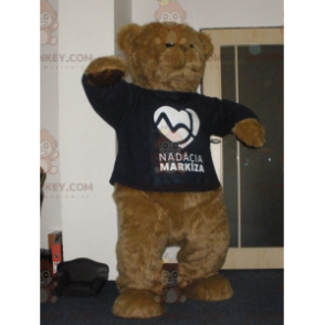 BIGGYMONKEY™ Soft and Furry Brown Teddy Bear Mascot Costume -