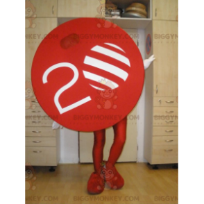 BIGGYMONKEY™ mascot costume from TV Nova. Red Round