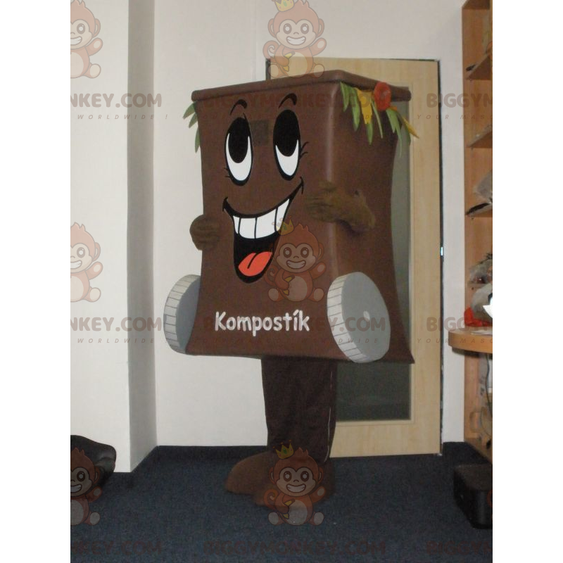 Brown Dumpster Bin BIGGYMONKEY™ Mascot Costume – Biggymonkey.com