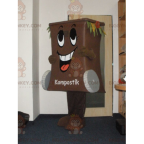 Bruine vuilnisbak BIGGYMONKEY™ mascottekostuum - Biggymonkey.com