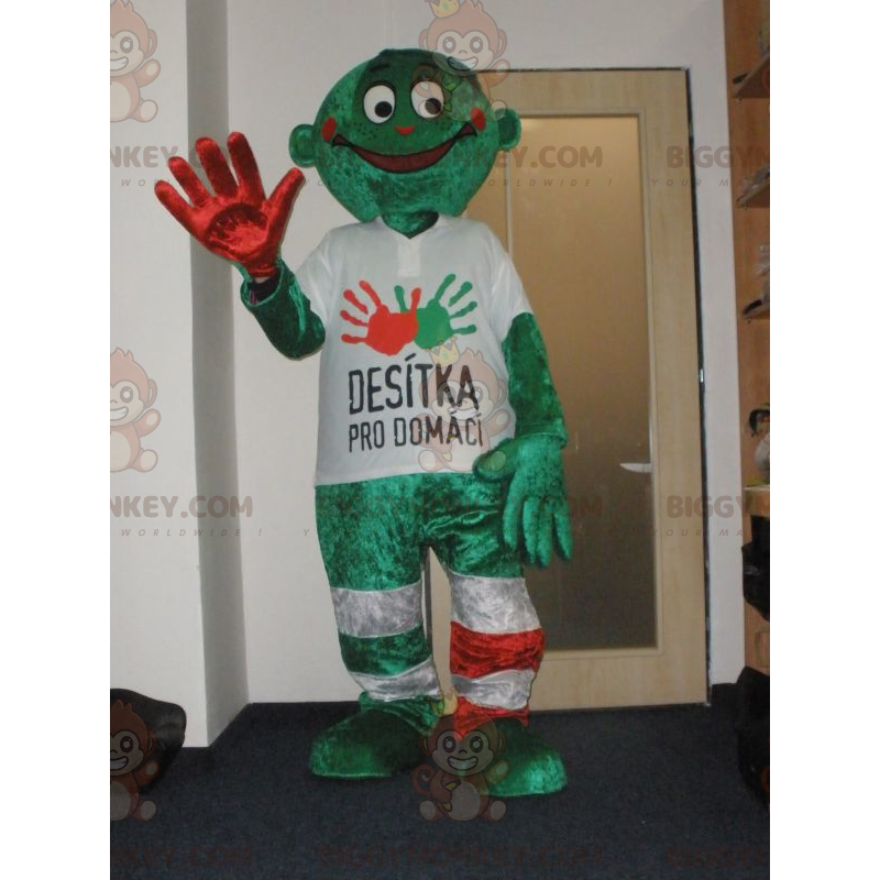 Green Man BIGGYMONKEY™ Mascot Costume. Desitka pro domaci