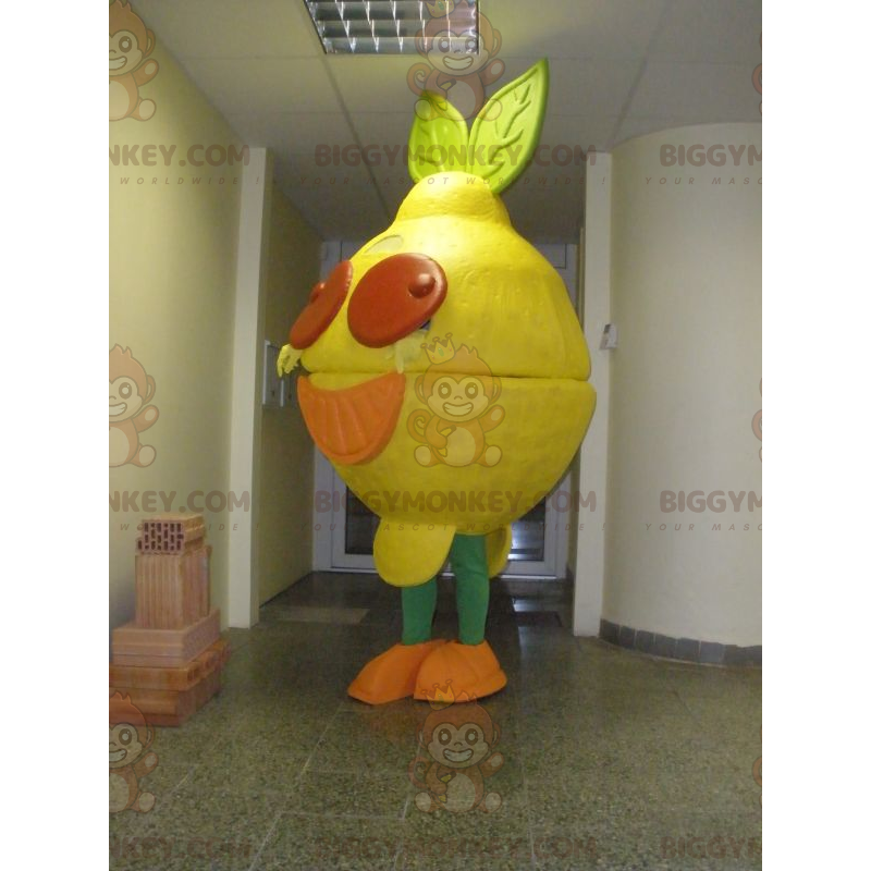 Costume da mascotte gigante colorato limone BIGGYMONKEY™ -