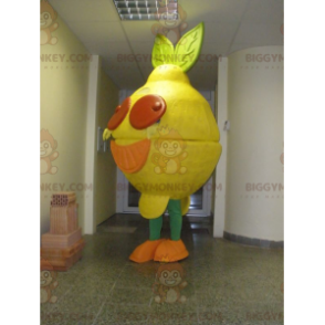 Costume da mascotte gigante colorato limone BIGGYMONKEY™ -