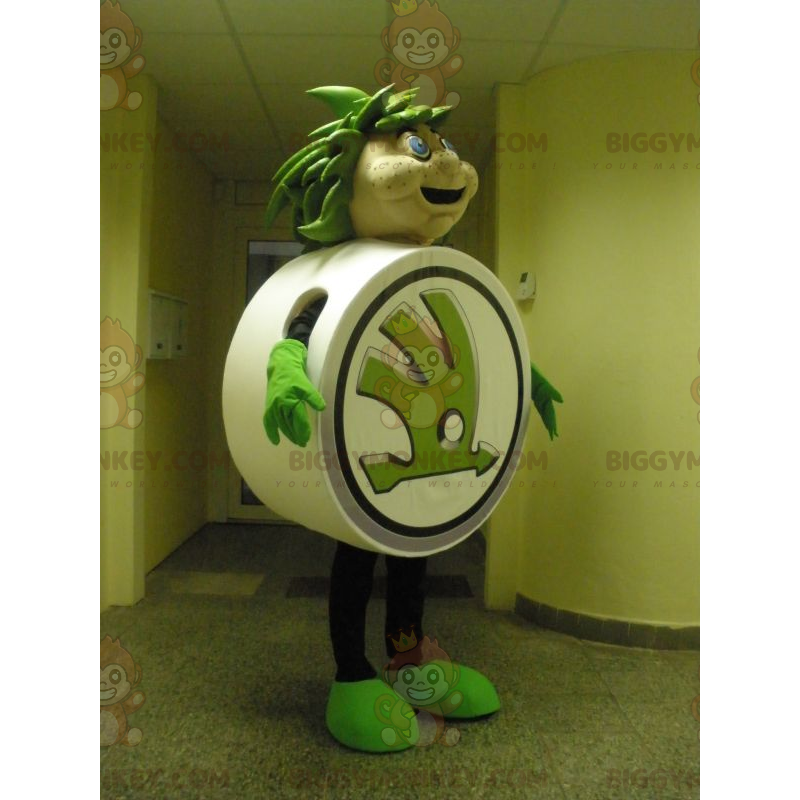 BIGGYMONKEY™ Skoda Mascot Costume. Skoda Car BIGGYMONKEY™