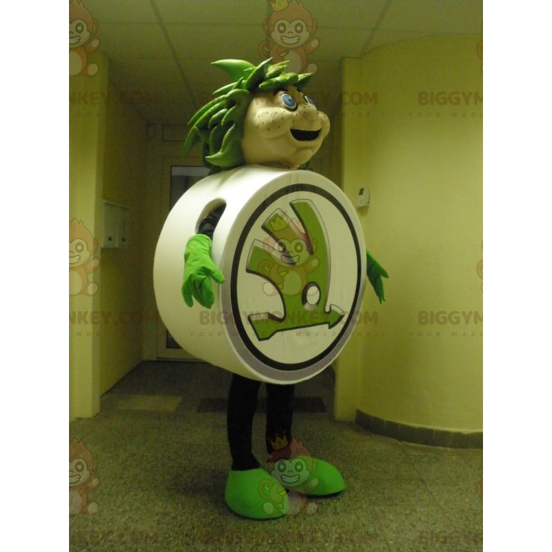 Costume de mascotte BIGGYMONKEY™ Skoda. Costume de mascotte