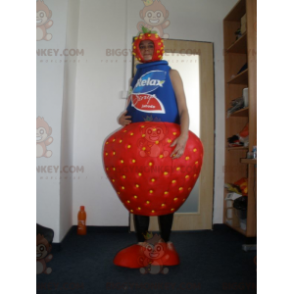 Strawberry Yogurt Strawberry BIGGYMONKEY™ Mascot Costume. –