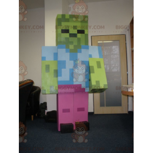 Costume de mascotte BIGGYMONKEY™ de robot pixelisé géant et