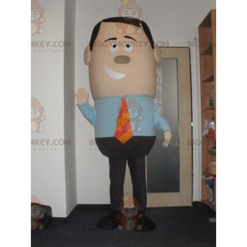 BIGGYMONKEY™ Costume da mascotte Uomo d'affari con cravatta -