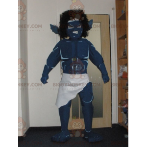 Costume de mascotte BIGGYMONKEY™ de monstre de guerrier bleu