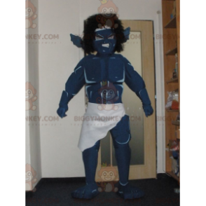 Mycket fantastisk Blue Warrior Monster BIGGYMONKEY™ maskotdräkt