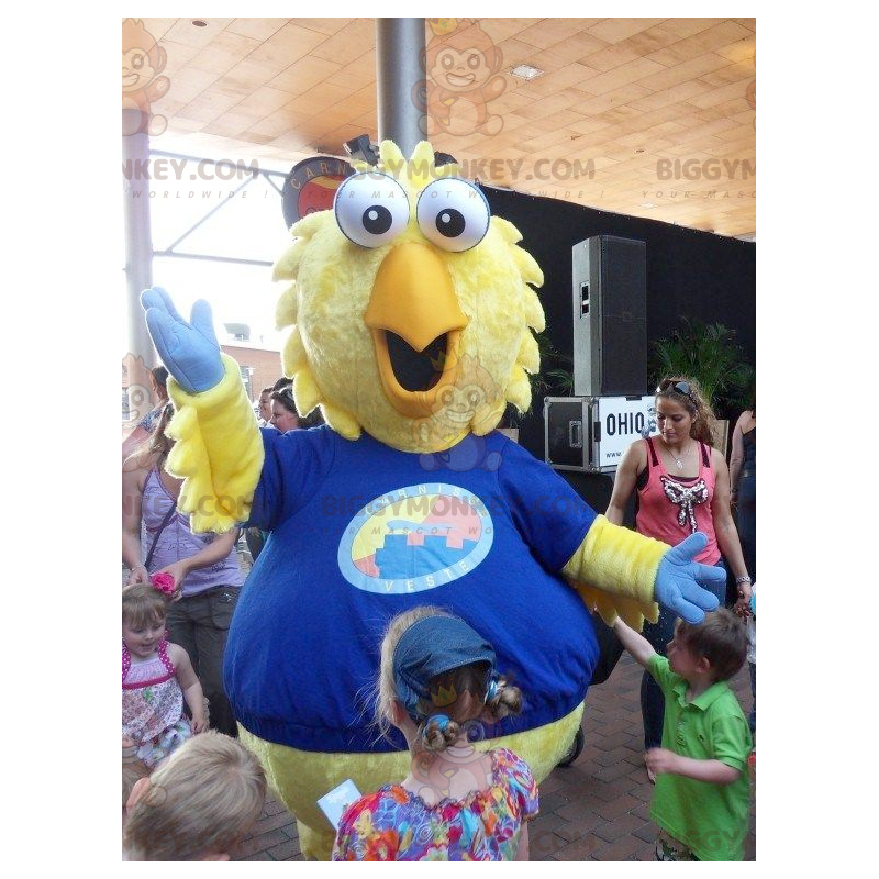 Costume de mascotte BIGGYMONKEY™ d'oiseau de poussin jaune