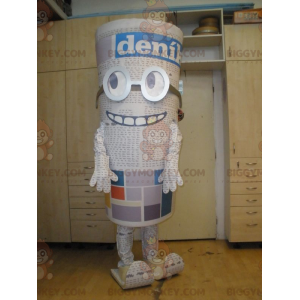 Giant Log BIGGYMONKEY™ Maskottchen-Kostüm mit Brille. Zeitung -