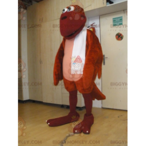 Großer roter Vogel BIGGYMONKEY™ Maskottchen-Kostüm. Phoenix
