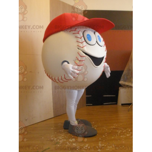 Riesiges weißes Baseball-BIGGYMONKEY™-Maskottchen-Kostüm -