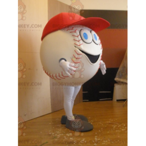 Costume mascotte BIGGYMONKEY™ da baseball bianco gigante -