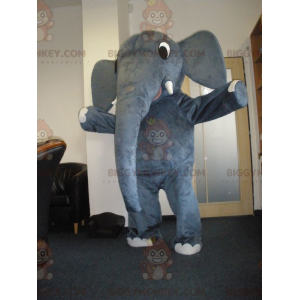 Very Cute Gray Elephant BIGGYMONKEY™ Mascot Costume –
