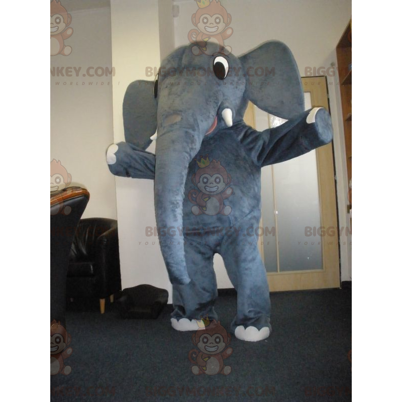 Costume de mascotte BIGGYMONKEY™ d'éléphant gris très mignon -