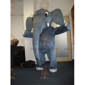 Very Cute Gray Elephant BIGGYMONKEY™ Mascot Costume -