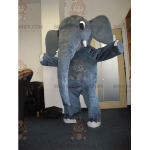 Very Cute Gray Elephant BIGGYMONKEY™ Mascot Costume –