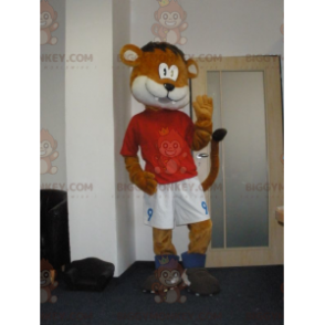 Kostým oranžovobílého tygra BIGGYMONKEY™ ve sportovním oblečení