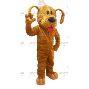 Costume de mascotte BIGGYMONKEY™ de chien marron géant avec une