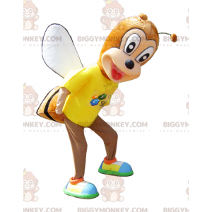 Disfraz de mascota BIGGYMONKEY™ de abeja naranja, amarilla y