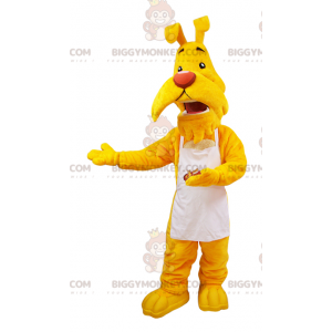 Traje de mascote de cachorro amarelo bigode BIGGYMONKEY™