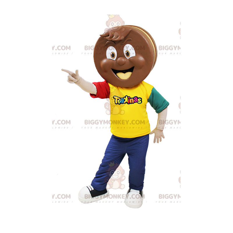 Trakinas chocoladetaart BIGGYMONKEY™ mascottekostuum -