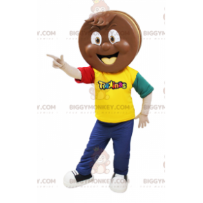 Costume de mascotte BIGGYMONKEY™ de gâteau au chocolat Trakinas