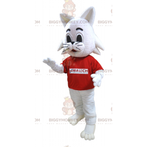 Kostium maskotki marki Mialich Królik Biały Kot BIGGYMONKEY™ -