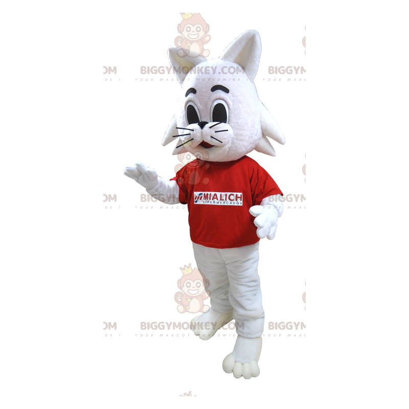 Mialich Brand Rabbit White Cat BIGGYMONKEY™ Mascot Costume –
