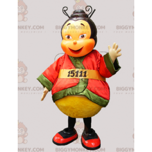 Asian Bee BIGGYMONKEY™ maskottiasu, joka on pukeutunut