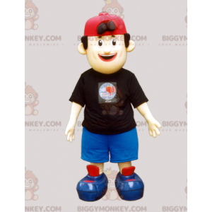 Teen Boy BIGGYMONKEY™ maskottiasu lippalla - Biggymonkey.com