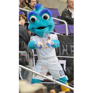 BIGGYMONKEY™ Blue Man With Big Eyes Mascot Costume -