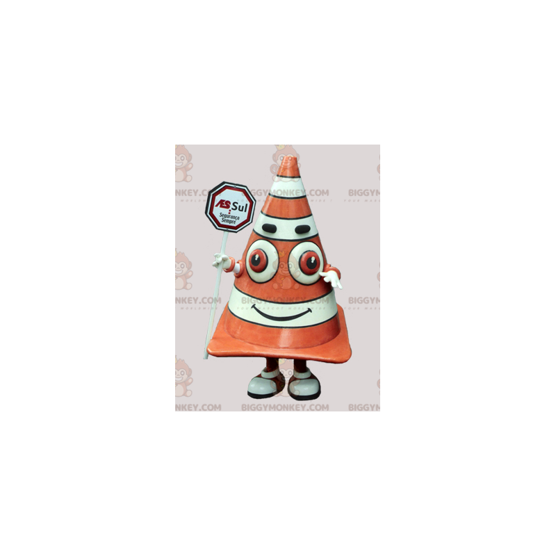 Orange and White Giant Stud BIGGYMONKEY™ Mascot Costume.