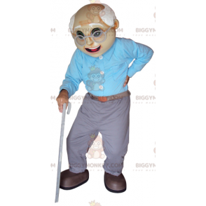 Costume de mascotte BIGGYMONKEY™ de vieil homme. Costume de