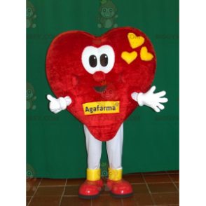 Costume da mascotte BIGGYMONKEY™ con cuore rosso e giallo