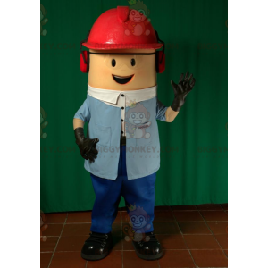 Worker BIGGYMONKEY™ mascot costume. BIGGYMONKEY™ Construction