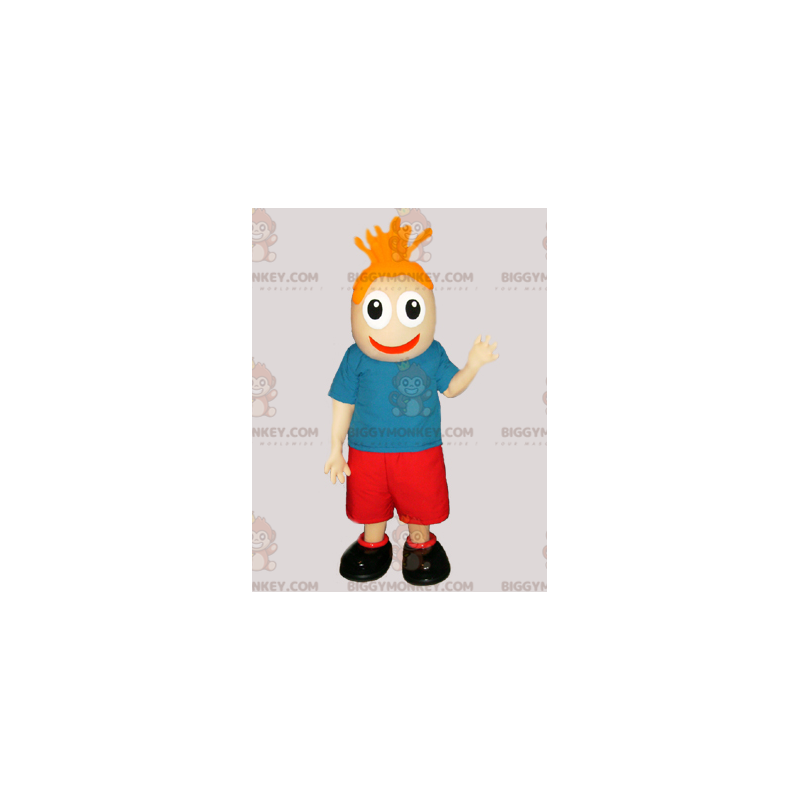 Snowman BIGGYMONKEY™ Mascot Costume with Red and Blue Outfit –