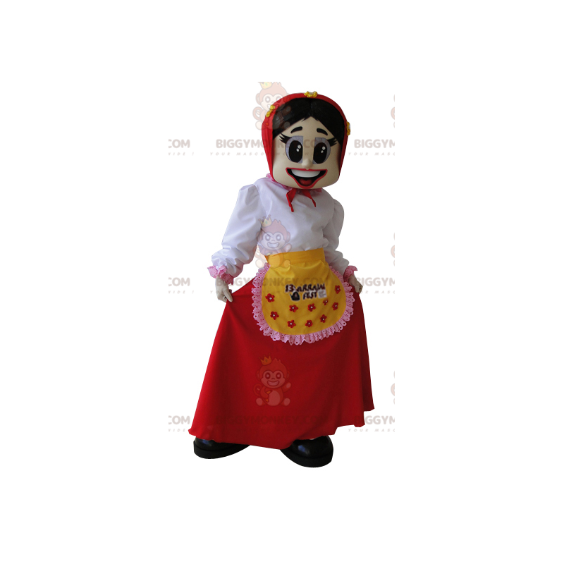 Costume de mascotte BIGGYMONKEY™ de fermière de femme de
