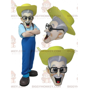 Costume da mascotte BIGGYMONKEY™ da contadino baffuto con