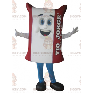 Giant White and Red Rice Bag BIGGYMONKEY™ Mascot Costume -