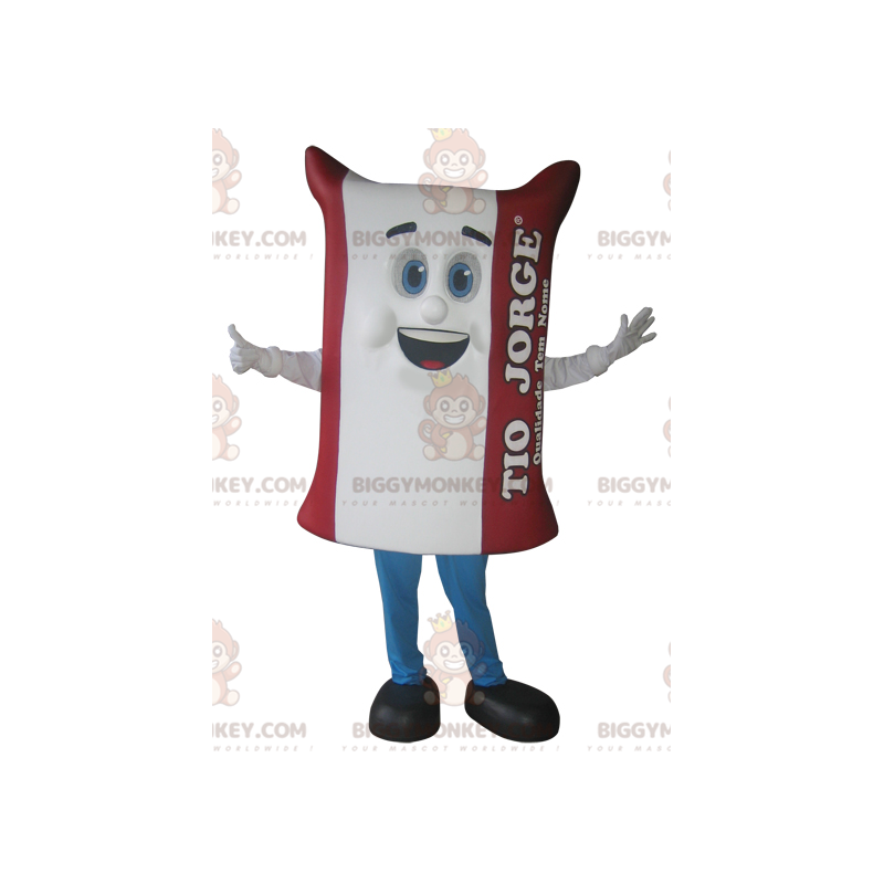 Giant White and Red Rice Bag BIGGYMONKEY™ Mascot Costume -