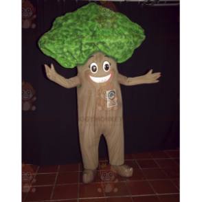 Costume de mascotte BIGGYMONKEY™ d'arbre vert et marron géant