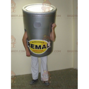 Giant Grey Paint Bucket BIGGYMONKEY™ maskottiasu -