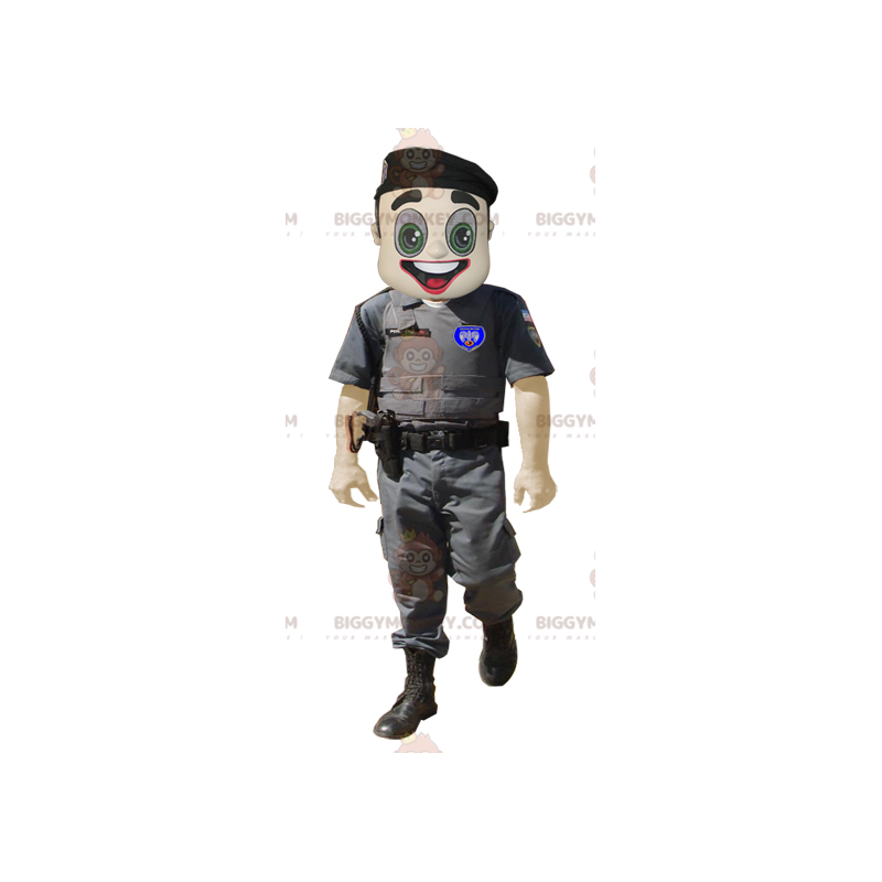 Costume mascotte BIGGYMONKEY™ da ufficiale di polizia militare